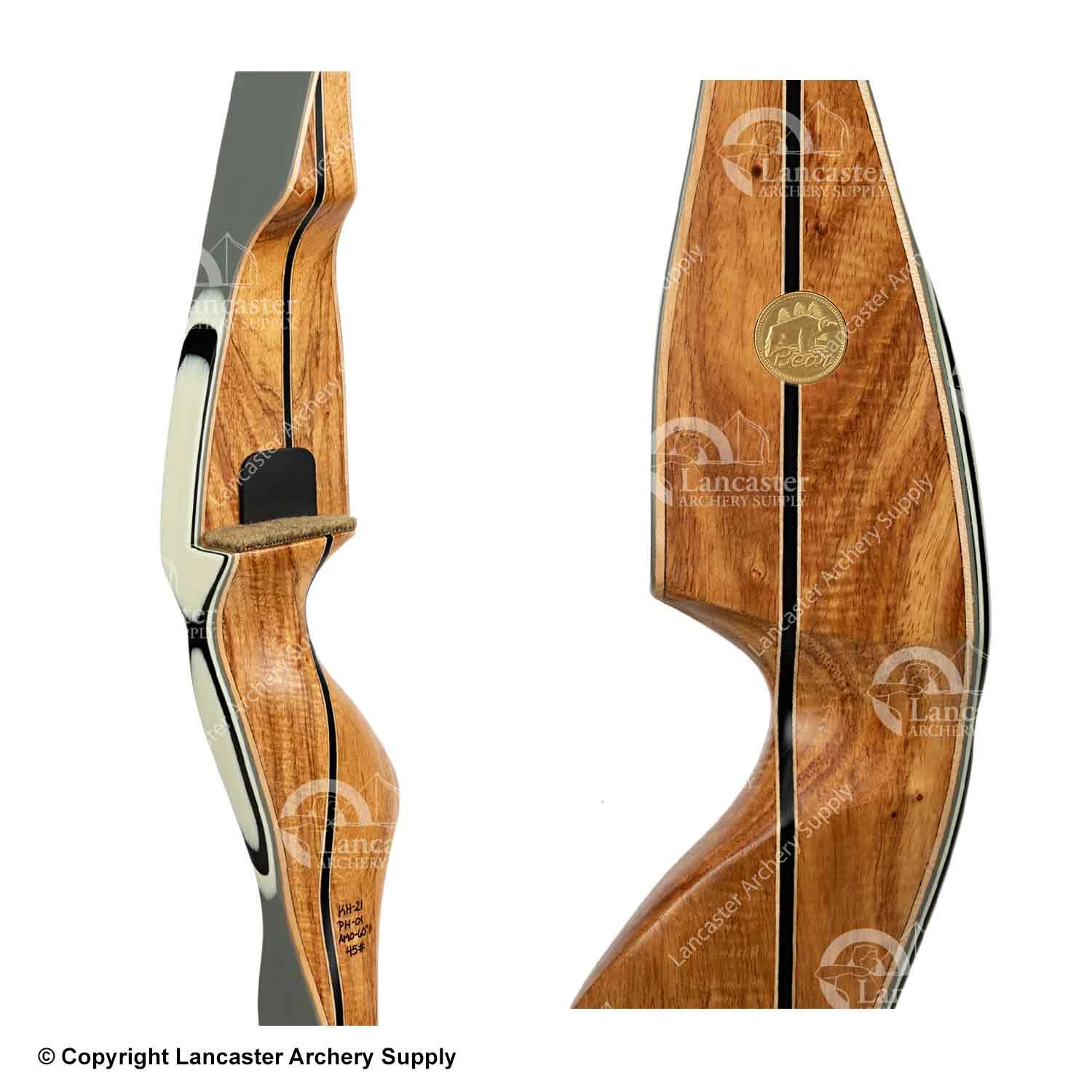 Bear Kodiak Hunter Traditional Recurve Bow (Shedua/Gray) 3 Bear Kodiak Hunter Traditional Recurve Bow (Shedua/Gray) - Image 3