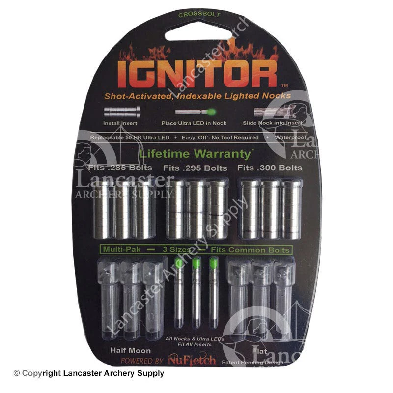 NuFletch Ignitor Lighted Nocks For Crossbows 1 NuFletch Ignitor Lighted Nocks For Crossbows