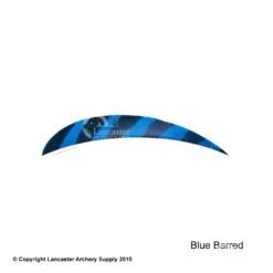 Trueflight Barred 4" RW Round Back Feather -Shooting Store 5200005 barredblue