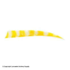 Trueflight Brite Stripes 5" RW & LW Shield Back Feather 11 Trueflight Brite Stripes 5" RW & LW Shield Back Feather -Shooting Store 5200007 yel white