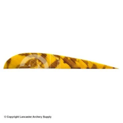 Trueflight Camo 4" RW Round Back Feather 17 Trueflight Camo 4" RW Round Back Feather -Shooting Store 5200010 yellow