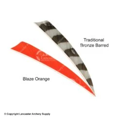 Trueflight 4" Shield Back Feathers (18 Count Combo Pack) -Shooting Store 5200012 orange
