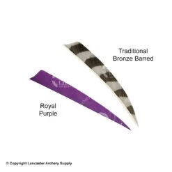 Trueflight 4" Shield Back Feathers (18 Count Combo Pack) -Shooting Store 5200012 purple