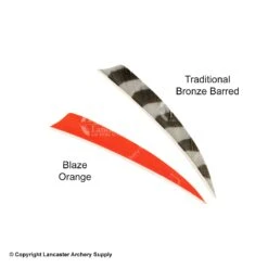 Trueflight 5" Shield Back Feathers (18 Count Combo Pack) -Shooting Store 5200014 orange