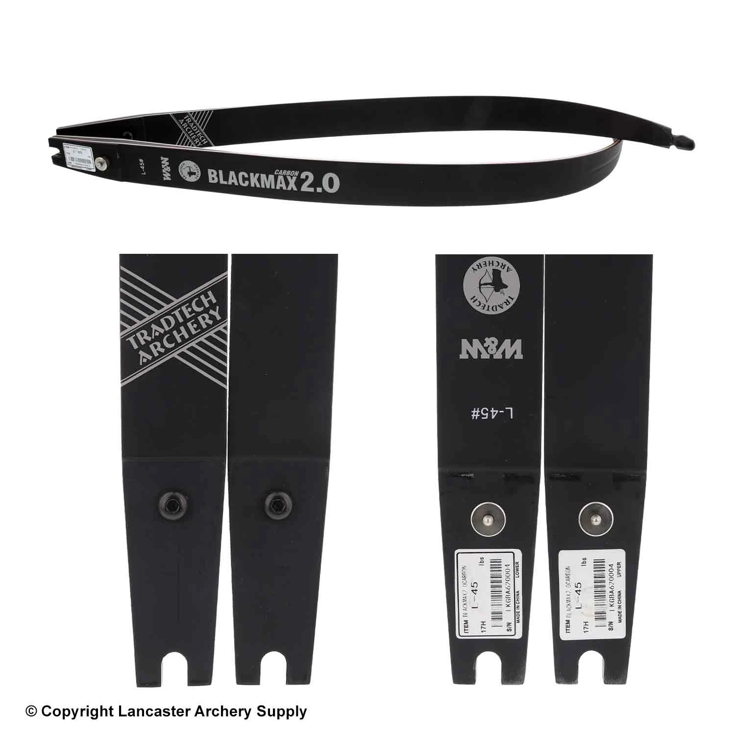 TradTech Black Max 2.0 Carbon/Wood Recurve Limbs (Open Box X1030428) 2 TradTech Black Max 2.0 Carbon/Wood Recurve Limbs (Open Box X1030428) - Image 2