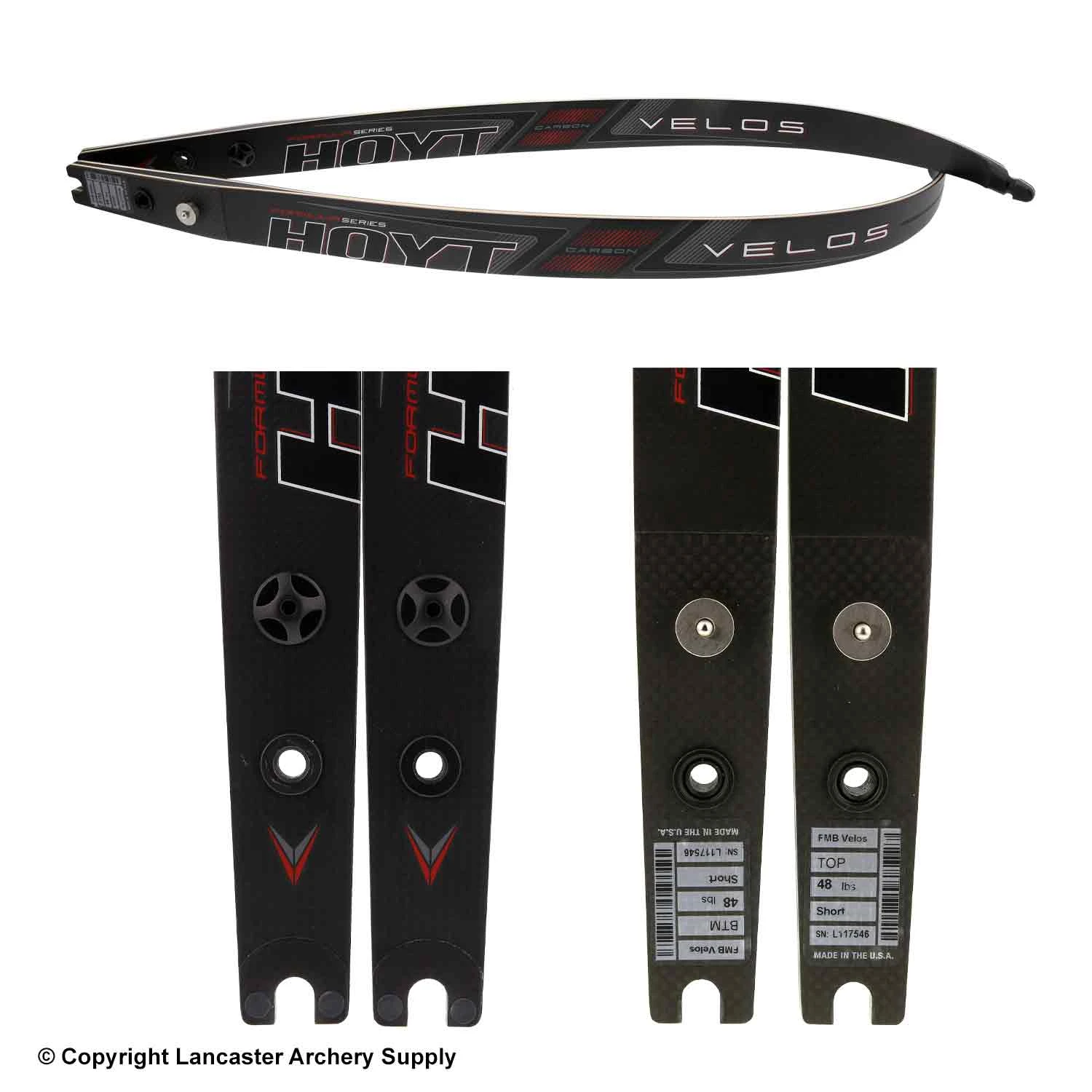 Hoyt Formula Carbon Velos Recurve Limbs (Matte Finish) (Open Box X1030445) 2 Hoyt Formula Carbon Velos Recurve Limbs (Matte Finish) (Open Box X1030445) - Image 2