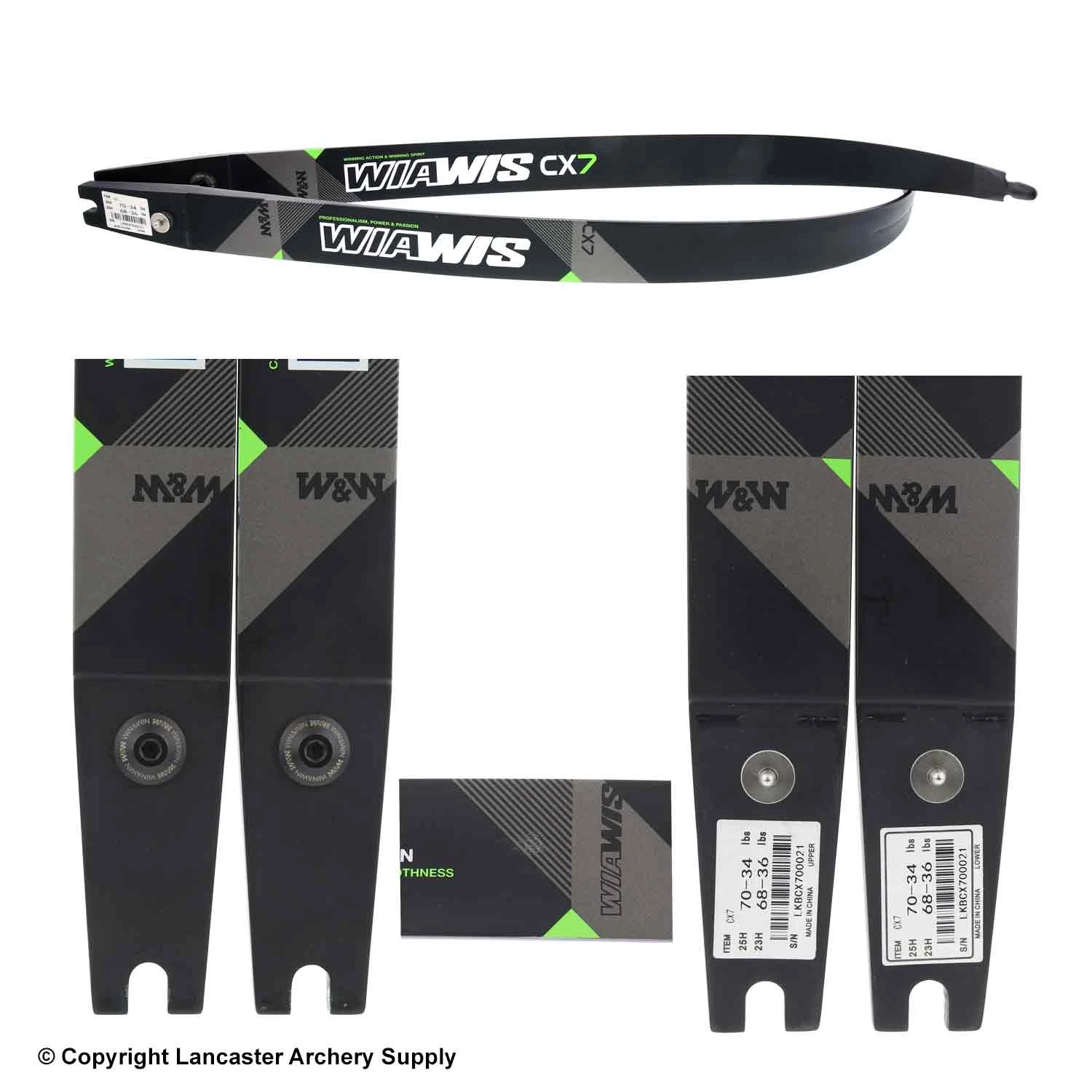 Win&Win WIAWIS CX7 Recurve Limbs (Foam Core) (Open Box X1031050) 2 Win&Win WIAWIS CX7 Recurve Limbs (Foam Core) (Open Box X1031050) - Image 2