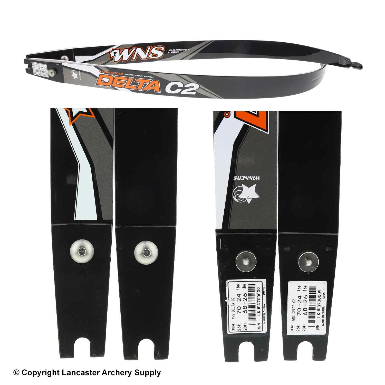 WNS Delta C2 Carbon / Foam Recurve Limbs (Open Box X1031263) 2 WNS Delta C2 Carbon / Foam Recurve Limbs (Open Box X1031263) - Image 2