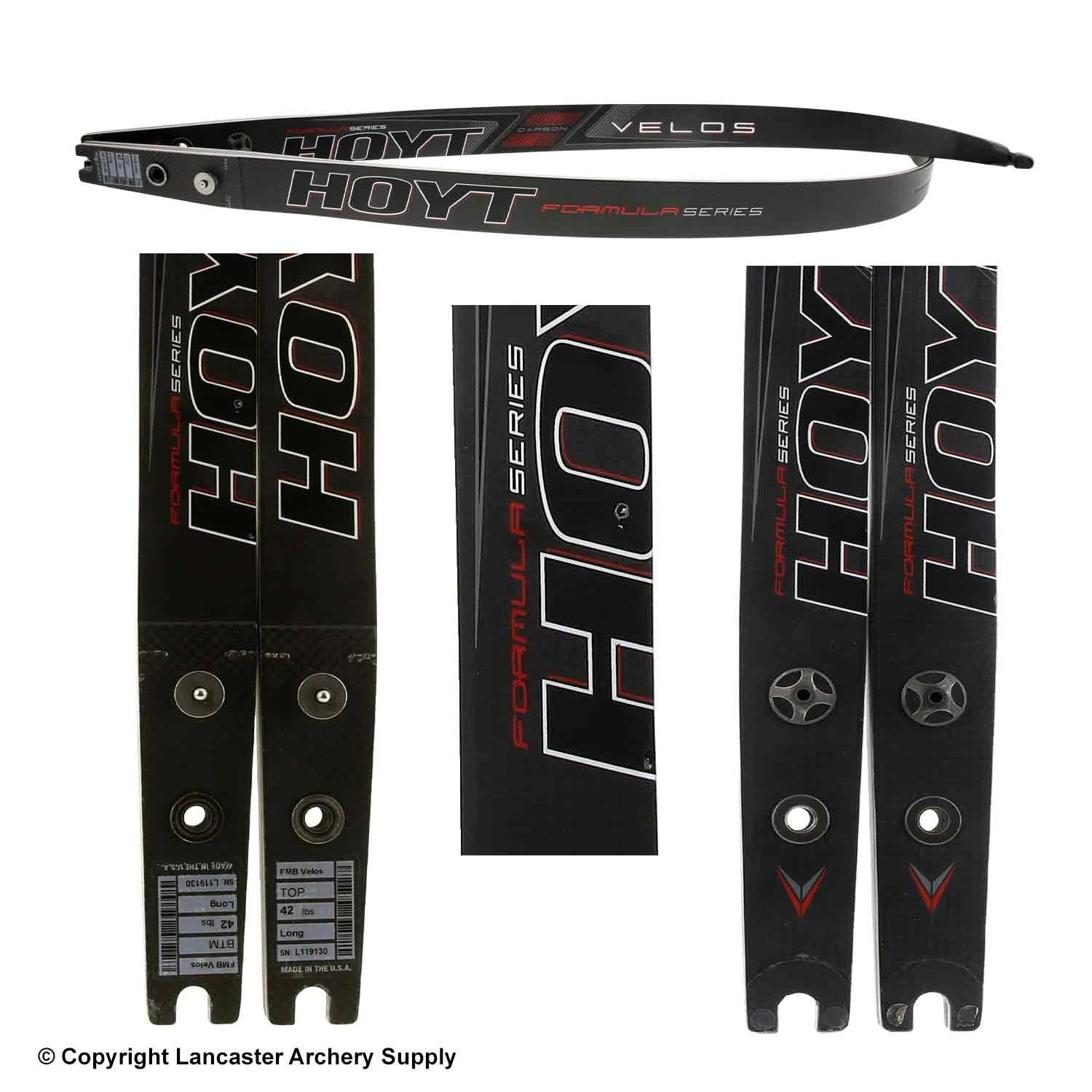 Hoyt Formula Carbon Velos Recurve Limbs (Open Box X1032072) 2 Hoyt Formula Carbon Velos Recurve Limbs (Open Box X1032072) - Image 2
