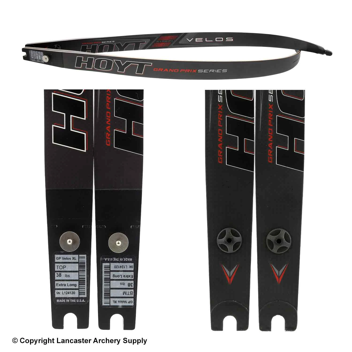 Hoyt Grand Prix Carbon Velos ILF Recurve Limbs (Open Box X1032745) 2 Hoyt Grand Prix Carbon Velos ILF Recurve Limbs (Open Box X1032745) - Image 2