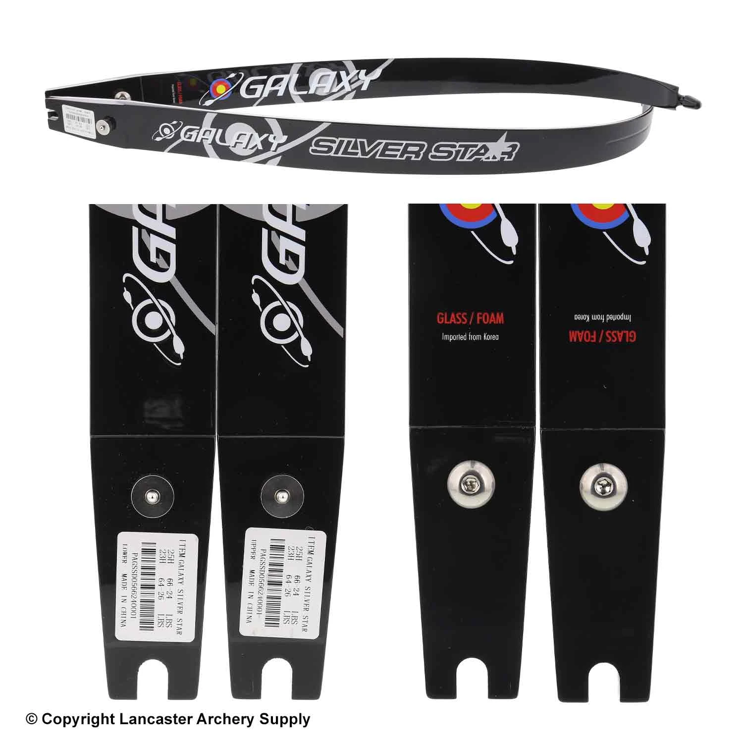 Galaxy Silver Star Recurve Limbs (Open Box X1033675) 2 Galaxy Silver Star Recurve Limbs (Open Box X1033675) - Image 2